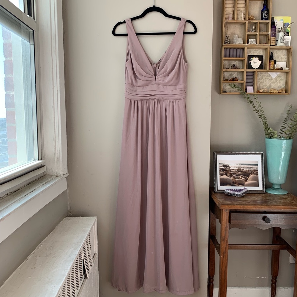 Lulu’s Leading Role Taupe Maxi dress